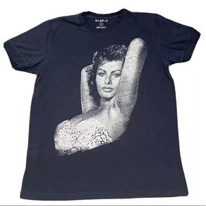 Sophia Loren Graphic T-Shirt Made in Italy EBJ Women’s Size Large